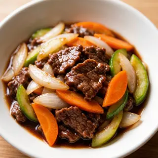 Ternera con salsa ostras