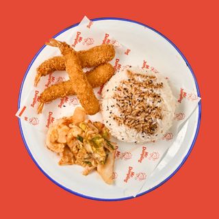 Combo Arroz con Langostinos y Kimchi