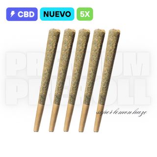 5X Preroll Premium - Super Lemon Haze 1g