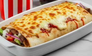 Rollo Kebab Gratinado Con Queso