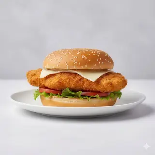 Hamburguesa de pollo crujiente