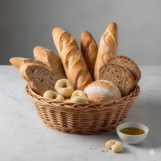 Cesta de pan y picos (porción)