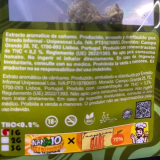 Tangerina Cake 1g