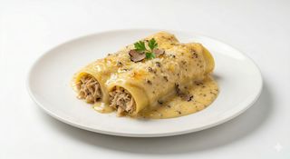 Canelón De Pollo De Corral Trufado