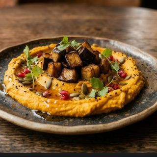 Humus de calabaza con berenjena