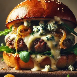 blue cheese burger / STRONG/