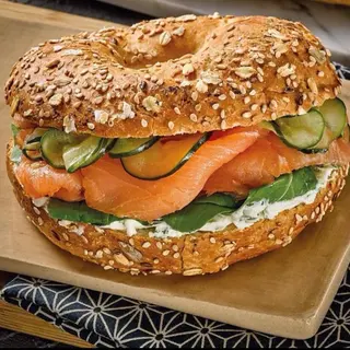 Smoked salmon burger/
