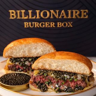 burger with caviar