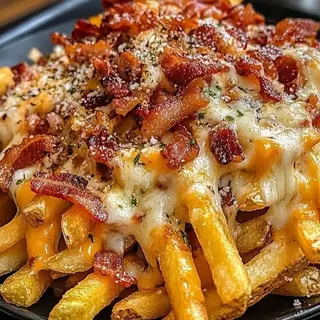 French fries with bacon