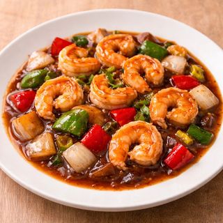 Gambas Salteadas Con Verduras