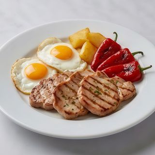 Lomo Con Huevos Fritos