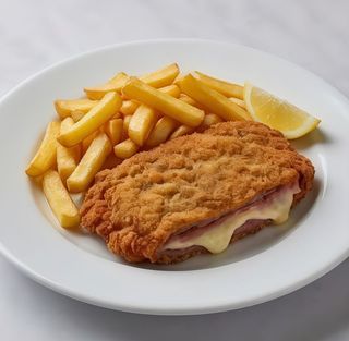 Cachopo Con Patatas Fritas