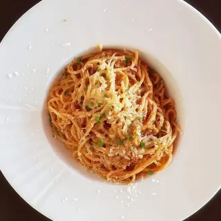 Espagueti Boloñesa Con Queso