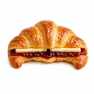 Croissant de Mantequilla y Mermelada