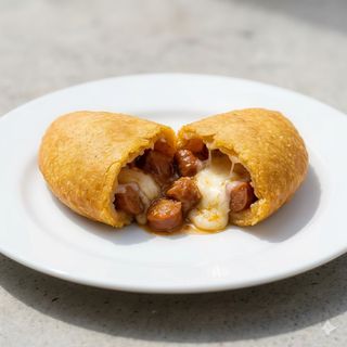 Empanada De Salchicha Guisada Con Queso (1 Ud.)