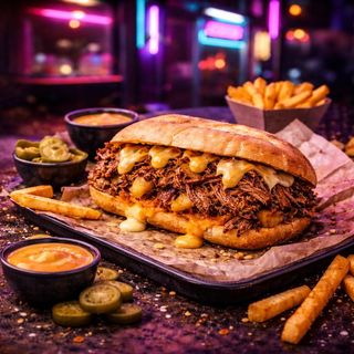 BBQ CHEDDAR CARNE MECHADA