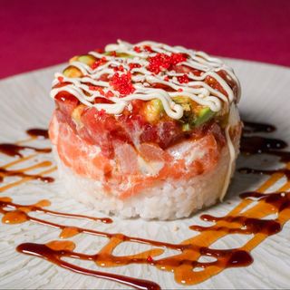 91. Tartar de Salmon, Atun y aguacate