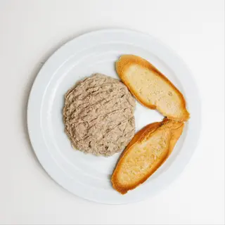 Las rillettes de Oca con tosta de pan