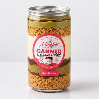 Dubai pistachio canned cheesecake