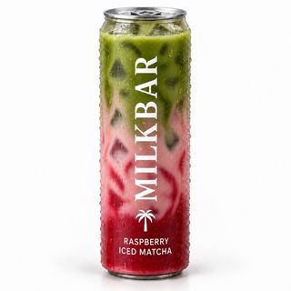 Raspberry iced matcha