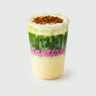 Iced Matcha Banana Pudding Foam