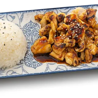 Pollo con salsa teriyaki