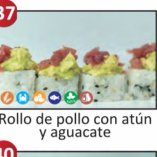 37.Rollo De Pollo Con Atun Y Aguacate (8 pzs)