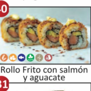 40.Rollo Frito Con Salmon Y Aguacate (8 pzs)