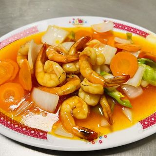 Gambas agridulces