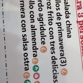 Menú para 3 personas