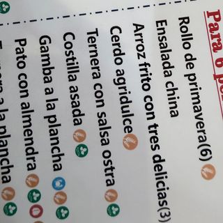 Menú para 6 personas