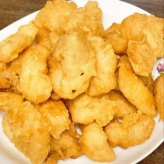 65 Gambas fritos con cinco salsa