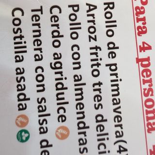 Menú para 5personas