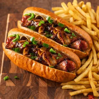 Menu doble hot dog