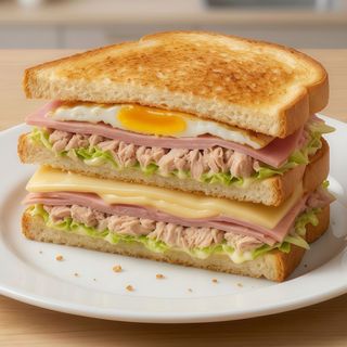 Sándwich Super Con Atún (3 Panes)