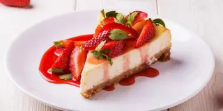 Tarta De Queso Con Fresas