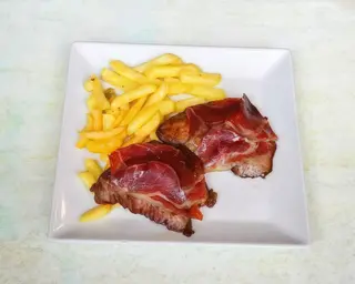 Tapa De Abanico Ibérico Con Jamón