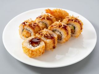 Uramaki De Tempura Frito Y Salsa (8 Uds.)