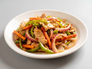 pollo con salsa picante