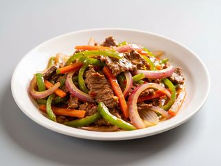 ternera con salsa picante
