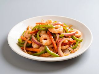 gambas con salsa picante