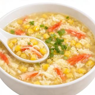 Sopa de cangrejos con maiz