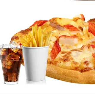 Menu Pizza con Patatas o Bebida