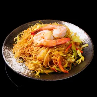 245 Fideos con curry verduras y gambas