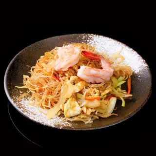 244 Fideos con verduras y gambas
