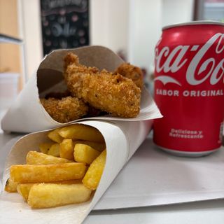 Menú de tiras de pollo