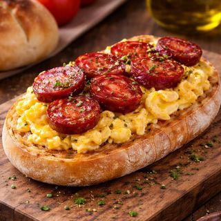 Mollete y chorizo