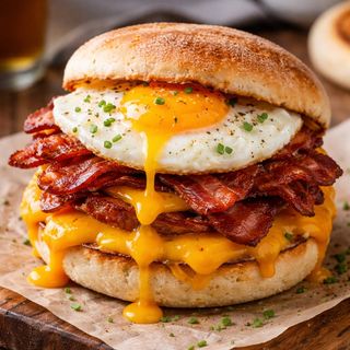 Mollete y huevos