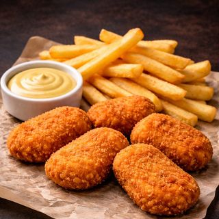 Nuggets con Patatas Fritas