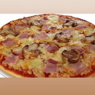 Pizza bacon y portobello